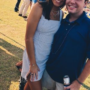 Forever21 Blue and White Stripped Dress